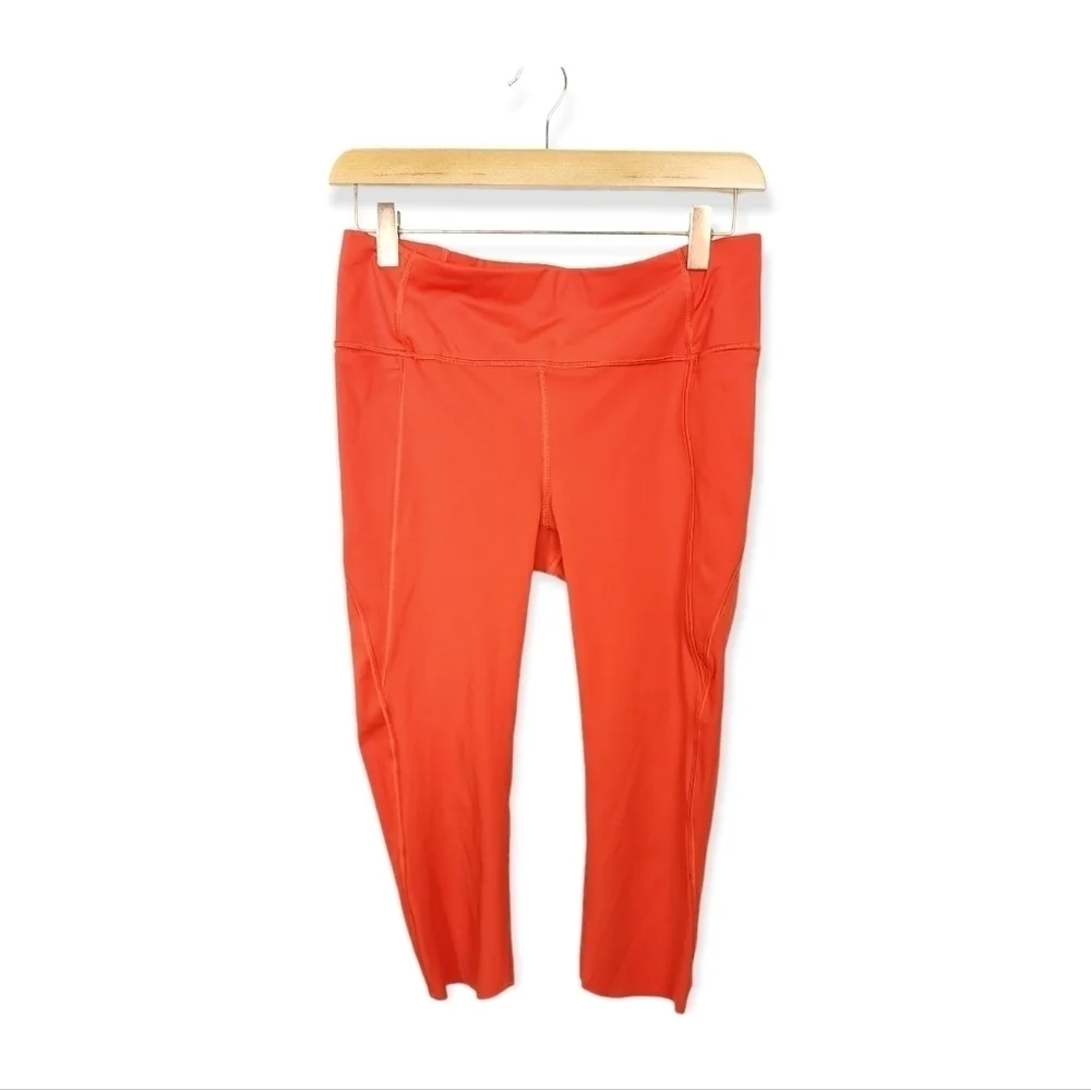 Athleta croped unfinished hem leggings size small